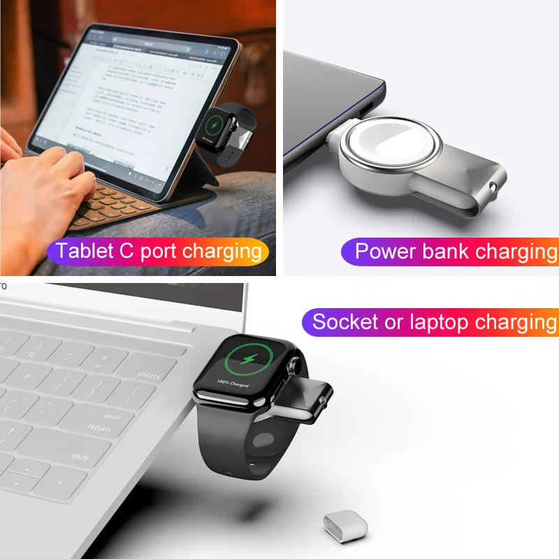 2-in-1 Wireless Magnetic Smart Watch Charger Type-C USB Interface for Apple 1/2/3/4/5/6/7/SE Fast Charging and Portability | Мобильные