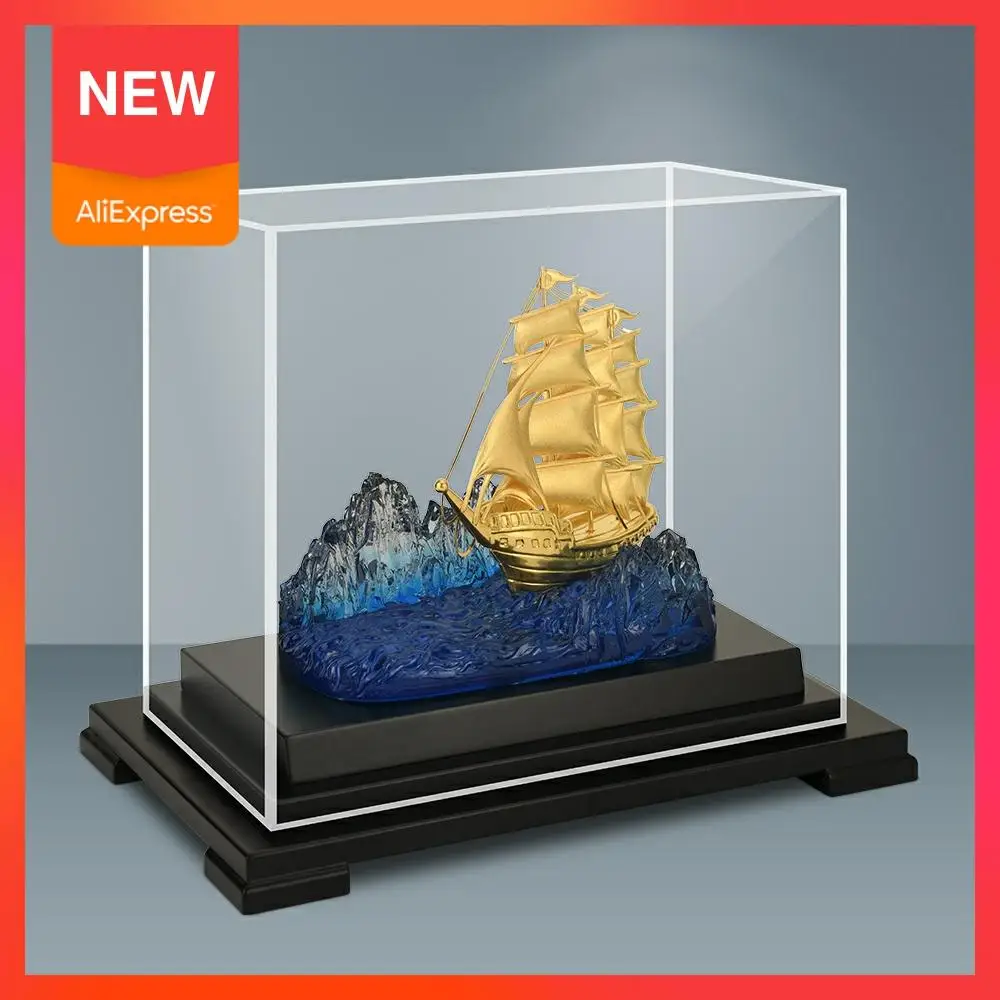 Парусная лодка корабль Золотая фольга парусная модель золотого искусства ручная