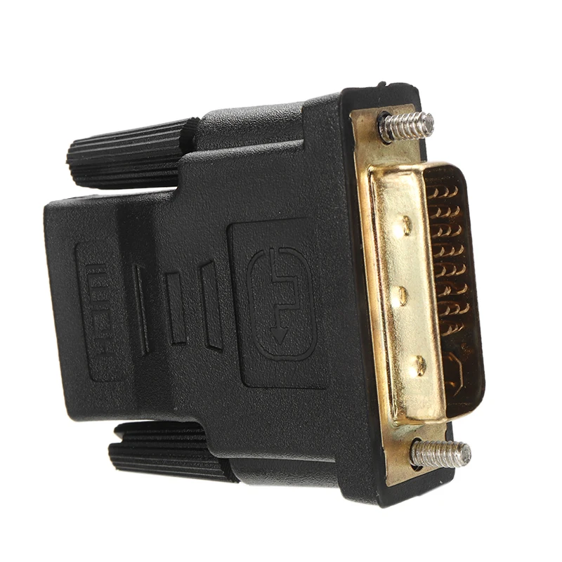 Mayitr 1 шт. позолоченный адаптер DVI в HDMI совместимый стандартный конвертер 24 + 5