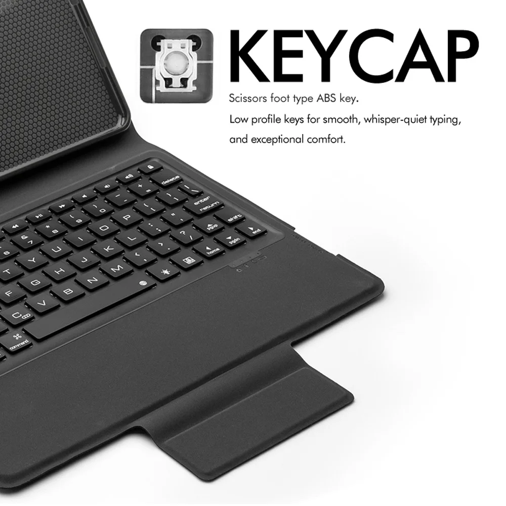 Для iPad 10,2, 7 цветов, Беспроводная Bluetooth клавиатура, кожаный чехол с подставкой, умный флип-чехол со встроенным держателем для карандашей