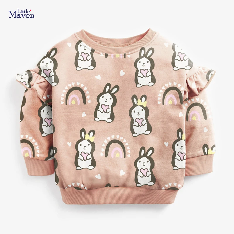 

Зимняя детская одежда для девочек, полный мультяшный кролик, флисовые толстые свитера для девочек, школьная верхняя одежда