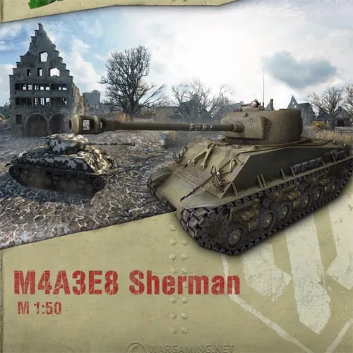 

Tank World простая версия № 02 M4A3E8, модель бумаги-танка ручной работы «сделай сам»