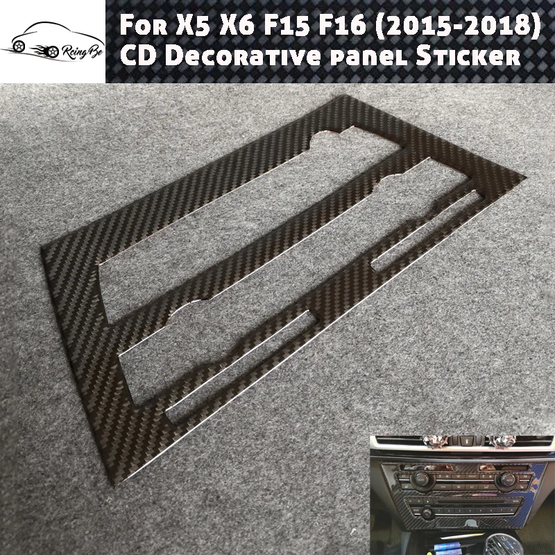 

Carbon fiber interior Central control CD Decorate Sticker For BMW X5 X6 F15 F16