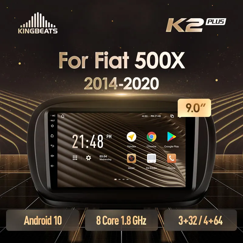 KingBeats штатное головное устройство For Fiat 500X 2014 2020 GPS Android 10 автомагнитола на андроид