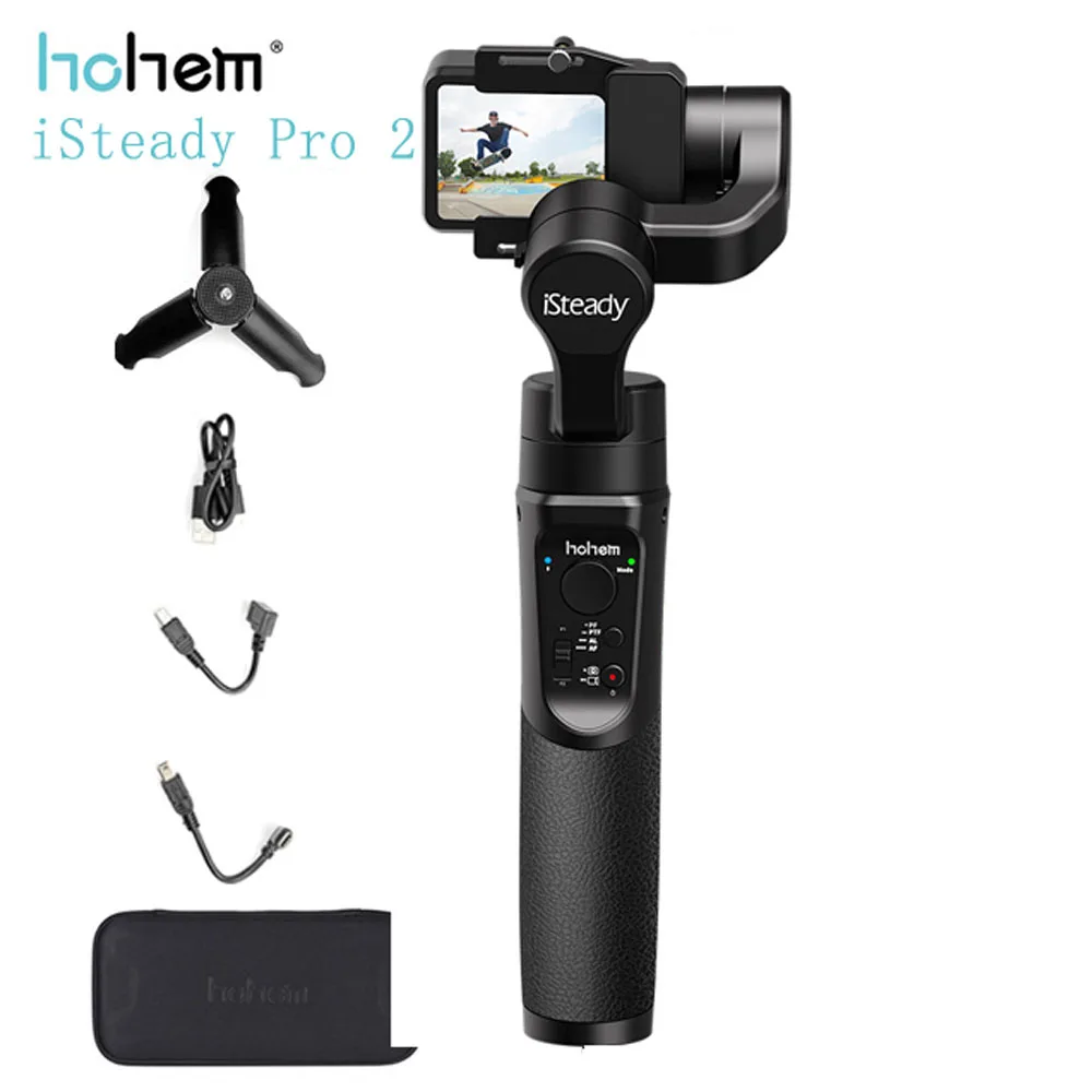 ISteady PRO 2 Hohem iSteady Pro/Pro2 шарнирный стабилизатор для камеры GoPro 3-Axis Ручной Стабилизатор для экшн-Камеры GoPro Hero 7/6/5/4/3 для sony RX0 для спортивной экшн-камеры SJCAM YI Action Камера - Цвет: ISteady PRO 2