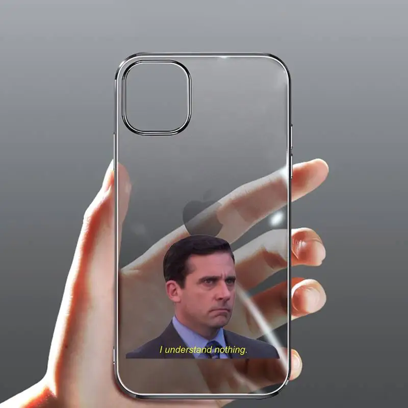 

Michael Scott The Office Phone Case Transparent for iPhone Samsung 11 12 6 7 8 9 30 Pro X Max XR Plus lite