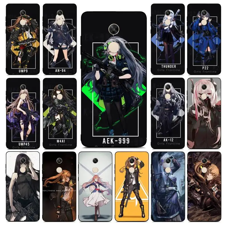 

YNDFCNB Girls Frontline Phone Case for Redmi Note 4 5 6 8 9 pro Max 4X 5A 9S case
