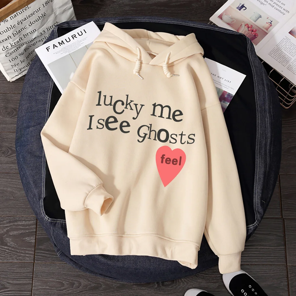 Oversized Letter Printed Hoodies Women Harajuku Kawaii Casual Pullover Hoodie Long Sleeve Sweatshirt Soft Sweetshirt for Girls