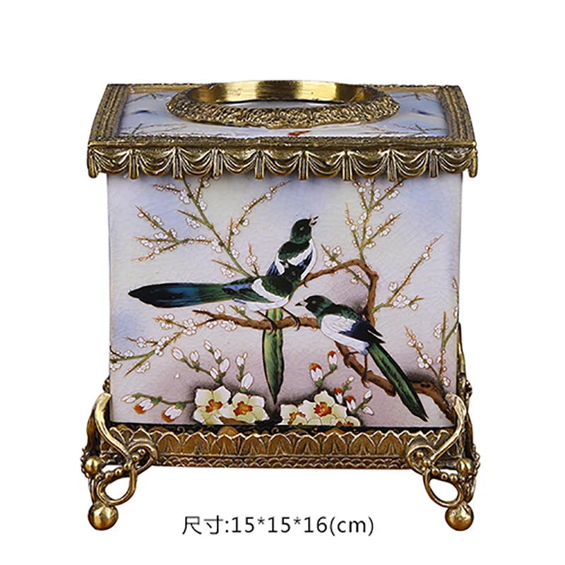 

Nordic Luxury Tissue Box Holder Wipes Case Vintage Tissue Dispenser Gold Tissue Box Tisue Box Holder Servilletero Tissue Box