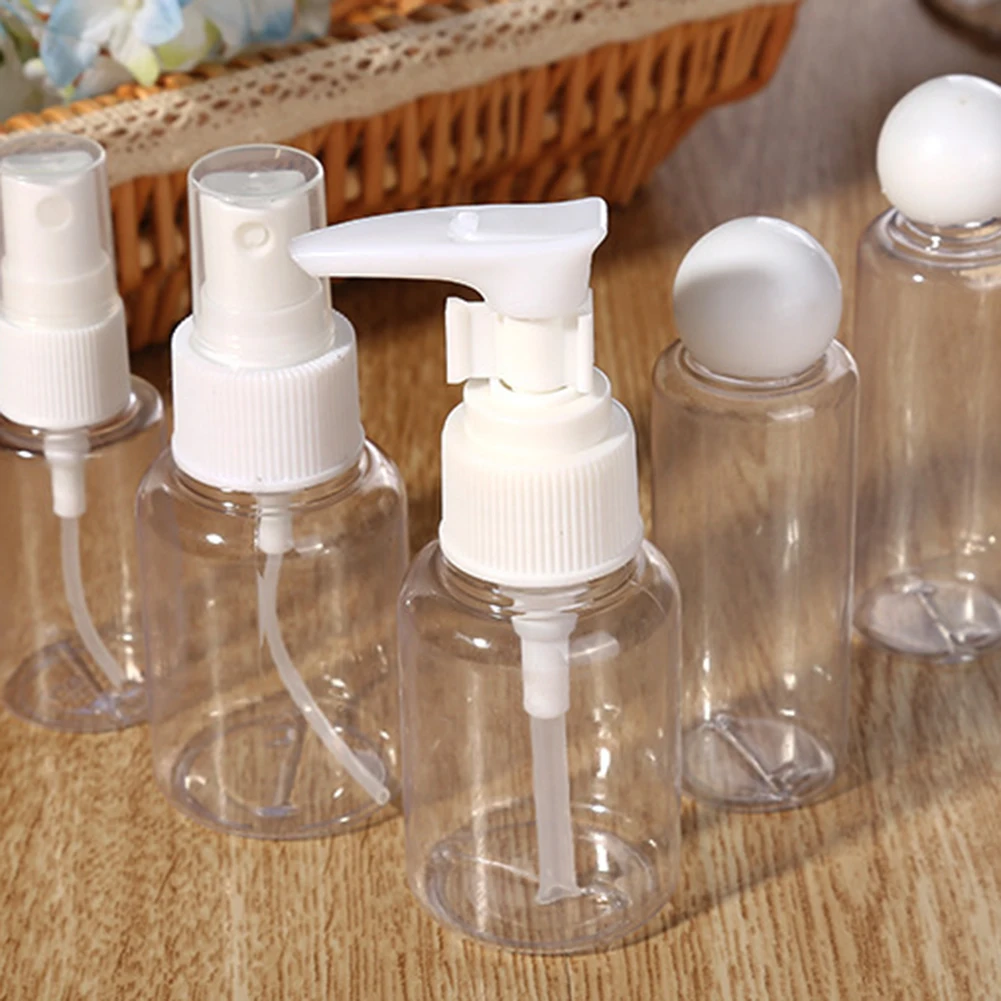 5 шт. портативные дорожные бутылки Косметическая многоразовая банка горшок 50 мл