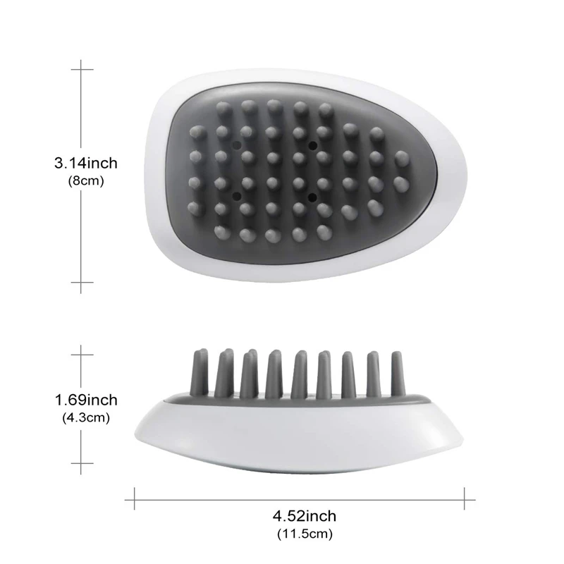 2Pcs Massage Hair Brush Soft Rubber Head Scalp Massager Shampoo Shower Dandruff for Wet or Dry |