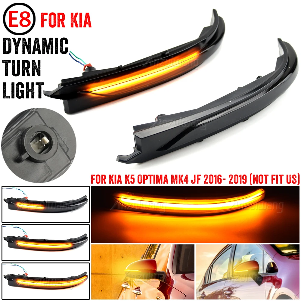 

2pcs LED Dynamic Turn Signal Light Car Rear View Mirror LED Indicator Blinker For Kia K5 Optima MK4 JF 2016 2017 2018 2019