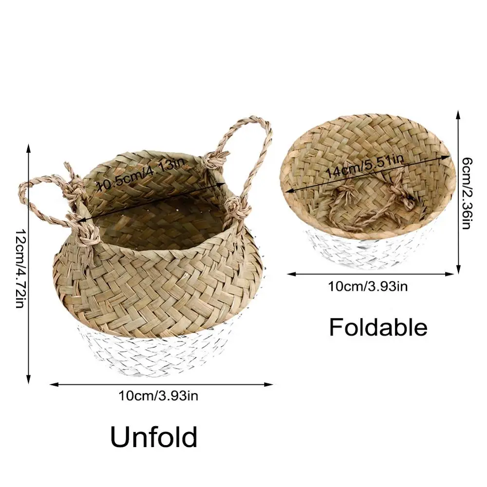 Подвесной ротанговый цветочный горшок корзина складная плетеная из ротанга