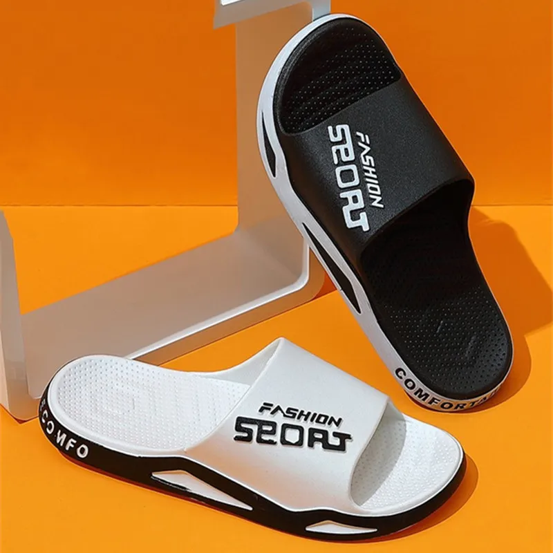 

Cool Slippers Male Female Summer Outdoor Beach Shoes New Casual Breathable Flip Flops Man Non-slip PVC Indoor Bathroom Slippers