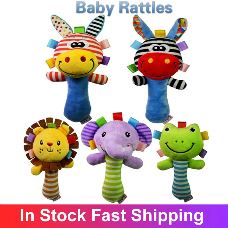 

Baby Rattle Mobiles Cute Baby Toys Cartoon Animal Hand Bell Rattle Soft Toddler Plush Bebe Toys 0-12 Months Kids Toy Baby Gift