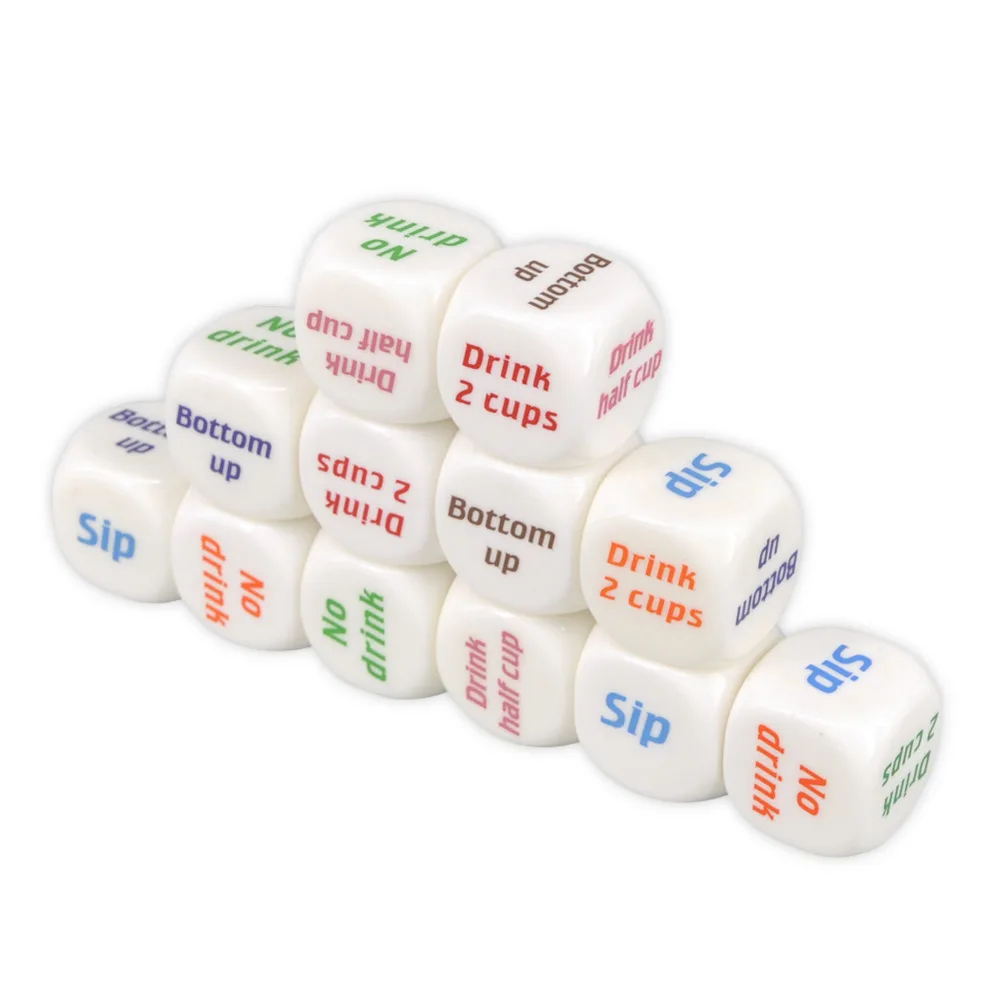 

4Pcs/Set Dice The Pub Drinking / Housework Dice/Dice Bar KTV Fun Supplies 20MM Board Game Set Dice