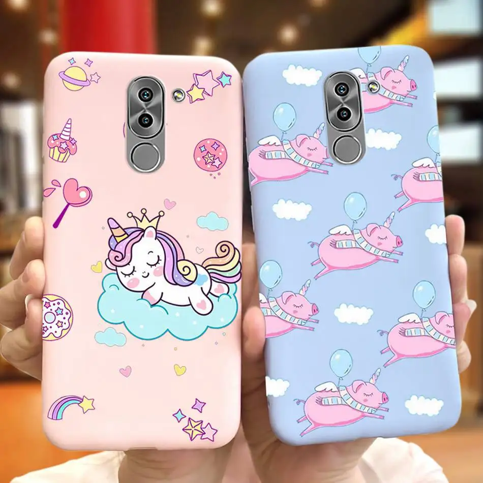 Чехол для Honor 6X BLL-L22 BLN-L21 мягкий силиконовый чехол с милым принтом Huawei GR5 2017 Mate 9 Lite