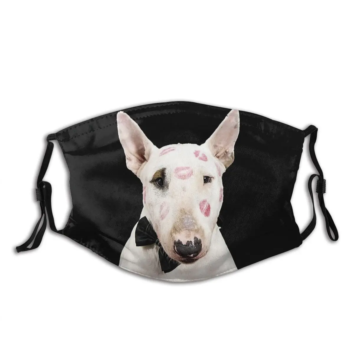 

Adorable Bull Terrier Cute Dog Animal Canine Pets Puppy Reusable Trendy Mouth Face Mask Anti Wind Dust Proof with Filters Winter