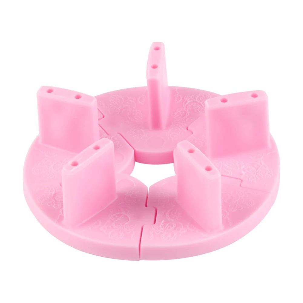 Пластиковый стенд для дизайна ногтей в форме лотоса съемная подставка