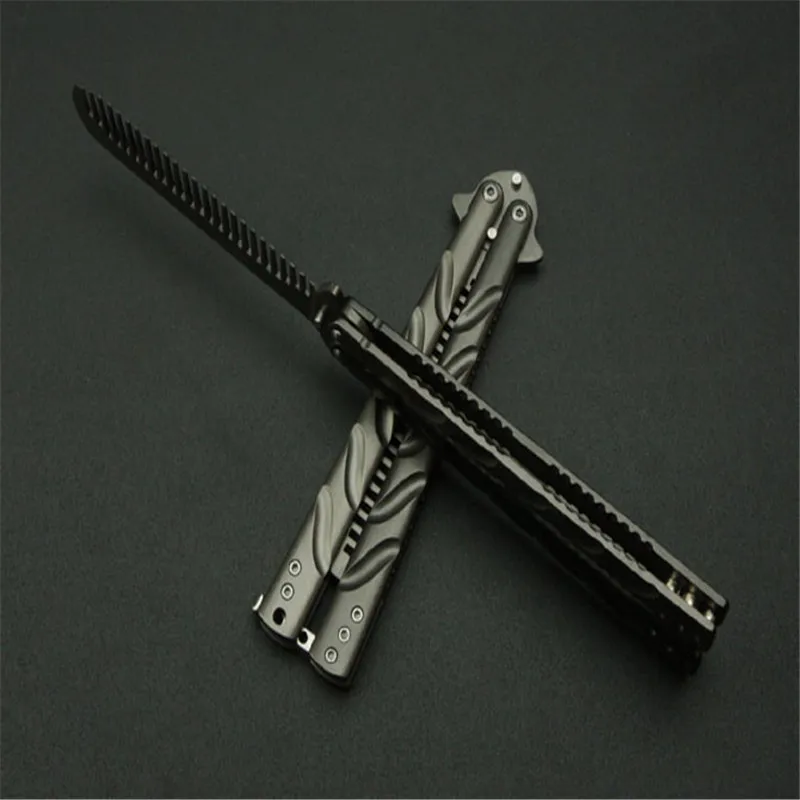 Складной нож-бабочка подвижный нож из титана не острый тренировочный выживание