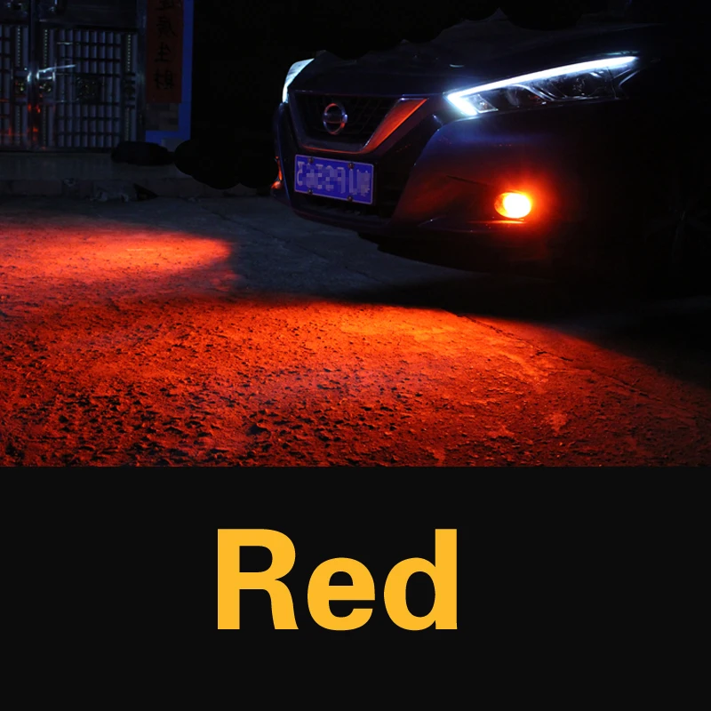 Red 2 шт. автомобиля светодиодный свет для Dodge Challenger, Charger Дротика Дуранго Grand путешествие тачскрин Сенсорная панель лампа H8 H11 H10 9145 9006 HB4 PSX24W 2504 - Испускаемый цвет: Red