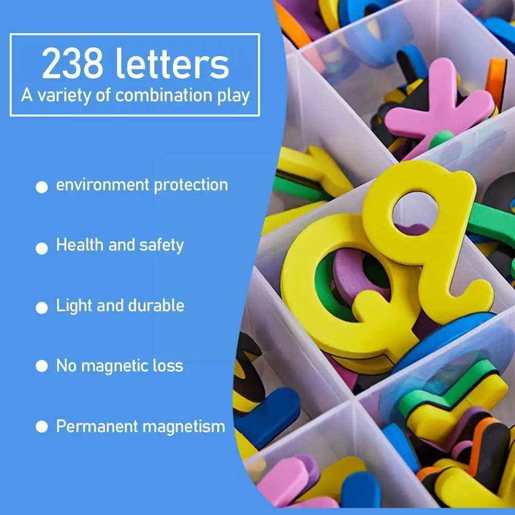 

Children's Educational Early Education Toys, Upper And Stickers Letters, Toys, English Graphic Magnetic Magnetic Case Lower K0B4