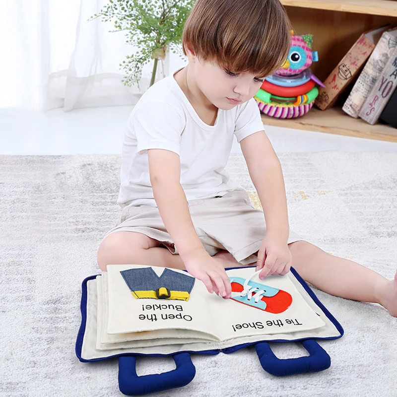

Montessori Quiet Book For Toddlers Baby Books Basic Skill Activity Soft Cloth Book Educational Busy Book For 3 Year Old Boy Girl