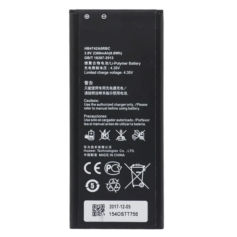 

Replacement Phone Battery HB4742A0RBC For Huawei Honor 3c Ascend G630 G730 G740 H30-T00 H30-T10 H30-U10 2300mAh