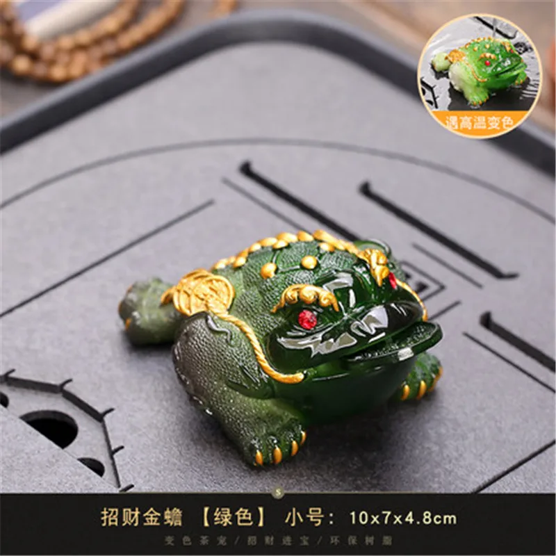 1 шт. фигурка лягушки меняющая цвет для чайной церемонии |