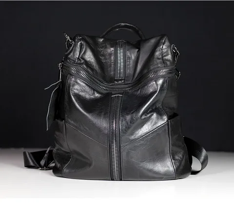 Модный дизайнерский женский рюкзак iPinee из натуральной кожи, школьные ранцы на плечо для подростков, дорожный ранец из воловьей кожи для женщин