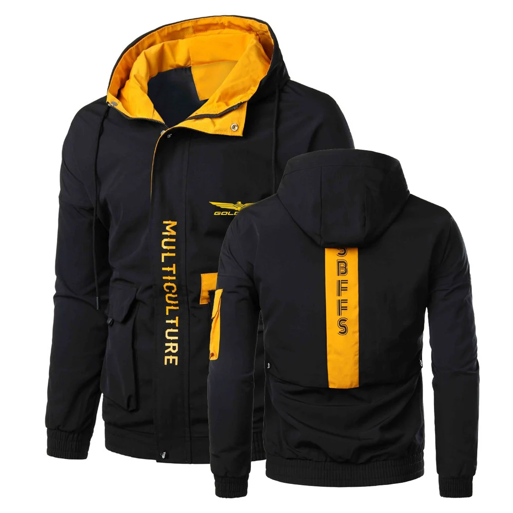 

Gold Wing Honda Logo 2021 Wild Men Zipper Coats Casual Printing Male Outwear Leisure High Quality Tops Hooded Jackets