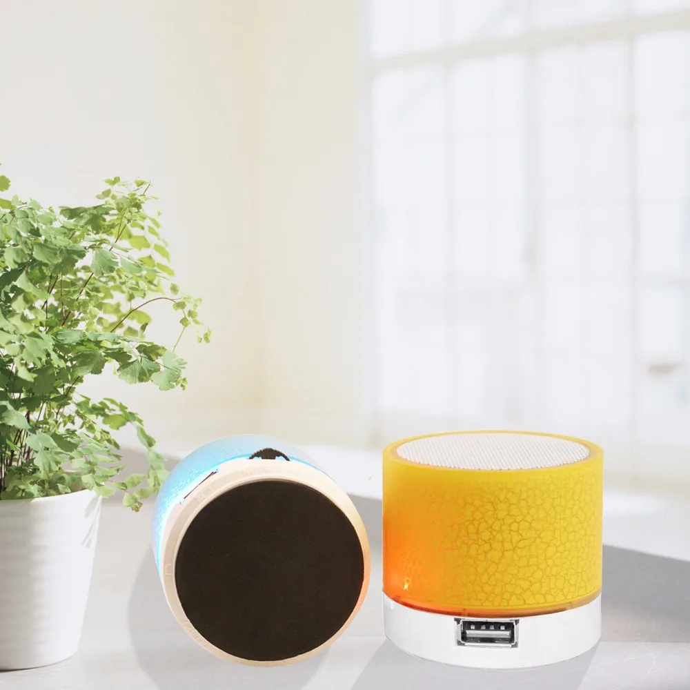 Mini Wireless Bluetooth Speaker Loudspeaker Crack LED TF Card USB Subwoofer Portable MP3 Music Sound Column For PC Mobile Phone |