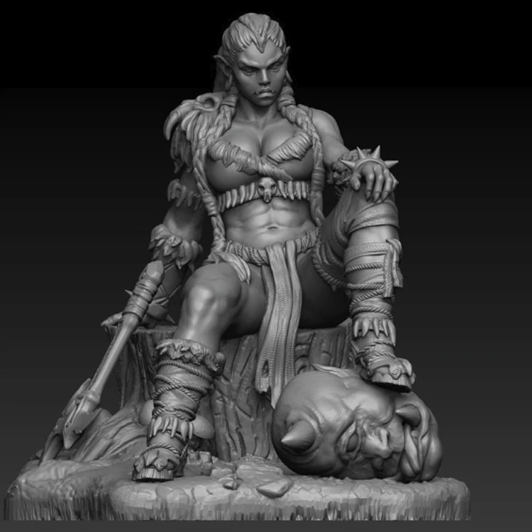 

1/24 Game Theme Orc Queen Resin Character Model R255