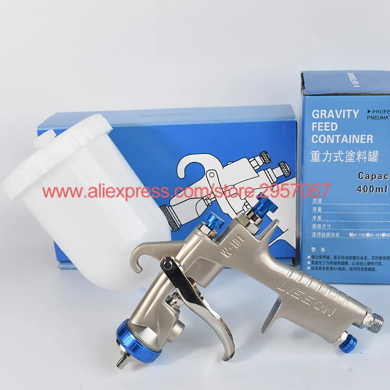 

Original Import HVLP W101 134G Hand Manual Paint Spray Gun W-101 Spray Gun 0.8/1.0/1.3/1.5/1.8mm Furniture Car Paint Pistol