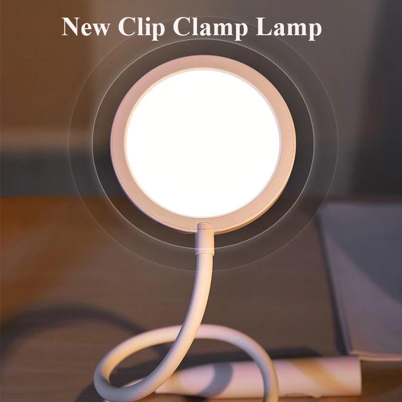 Перезаряжаемая Гибкая Светодиодная лампа 5 В настольная с плавной регулировкой