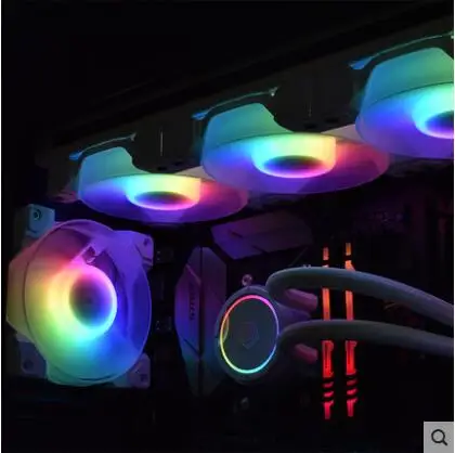 

DF-12025-ARGB-TRIO SNOW 12CM temperature control ball fan radiator 4PIN