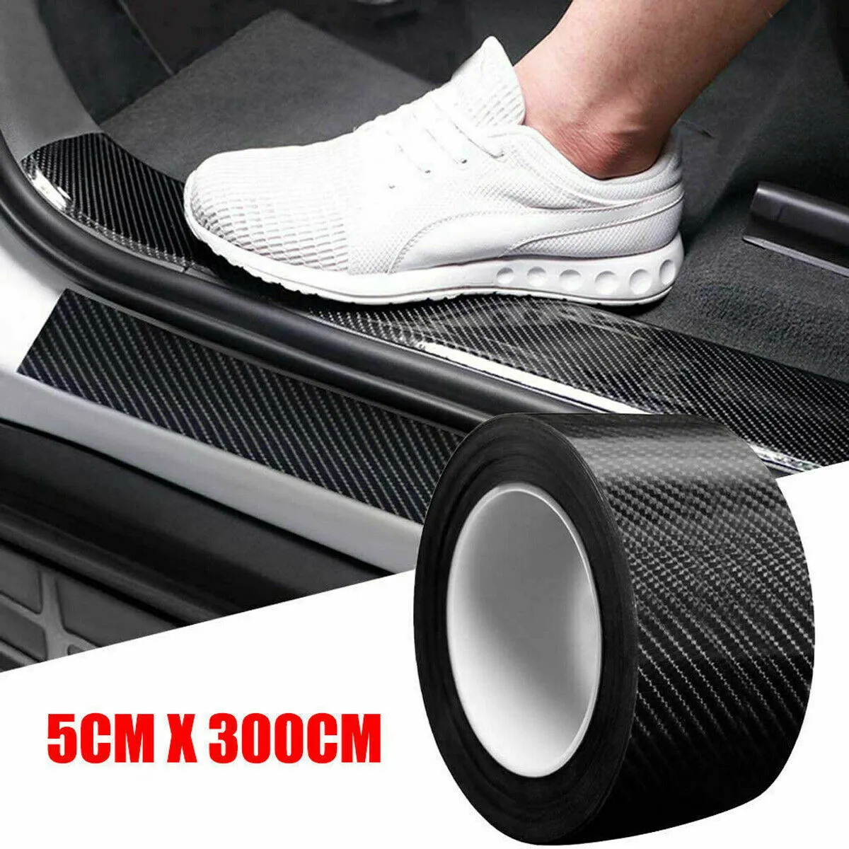 

Carbon Fiber Car Sticker Door Edge Film Plate Protector Sill Strip Vinyl