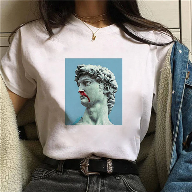 

Vaporwave aesthetic t shirt Print cartoon cute top fun ulzzang kawaii harajuku female korean tshirt clothing femme t-shirt