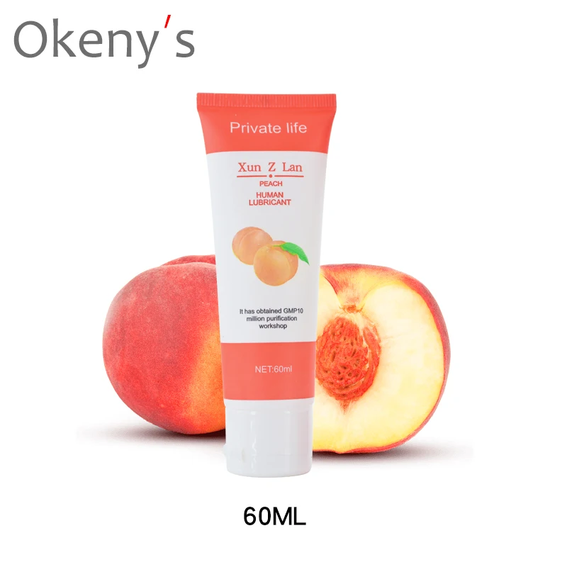 Водорастворимая лубрикант персика 60 мл анальгетик для анального секса гель