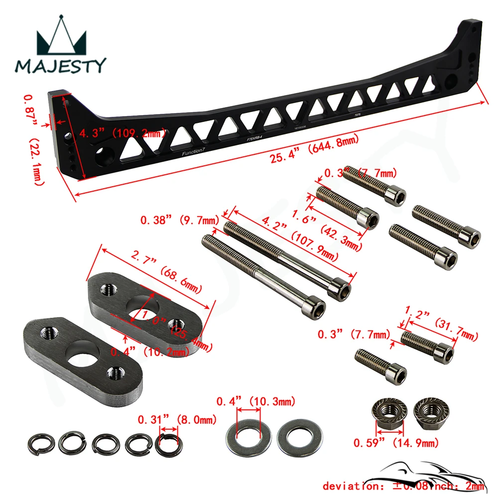 

Алюминиевая задняя подрамная Скоба для 96-00 Honda Civic EK EJ