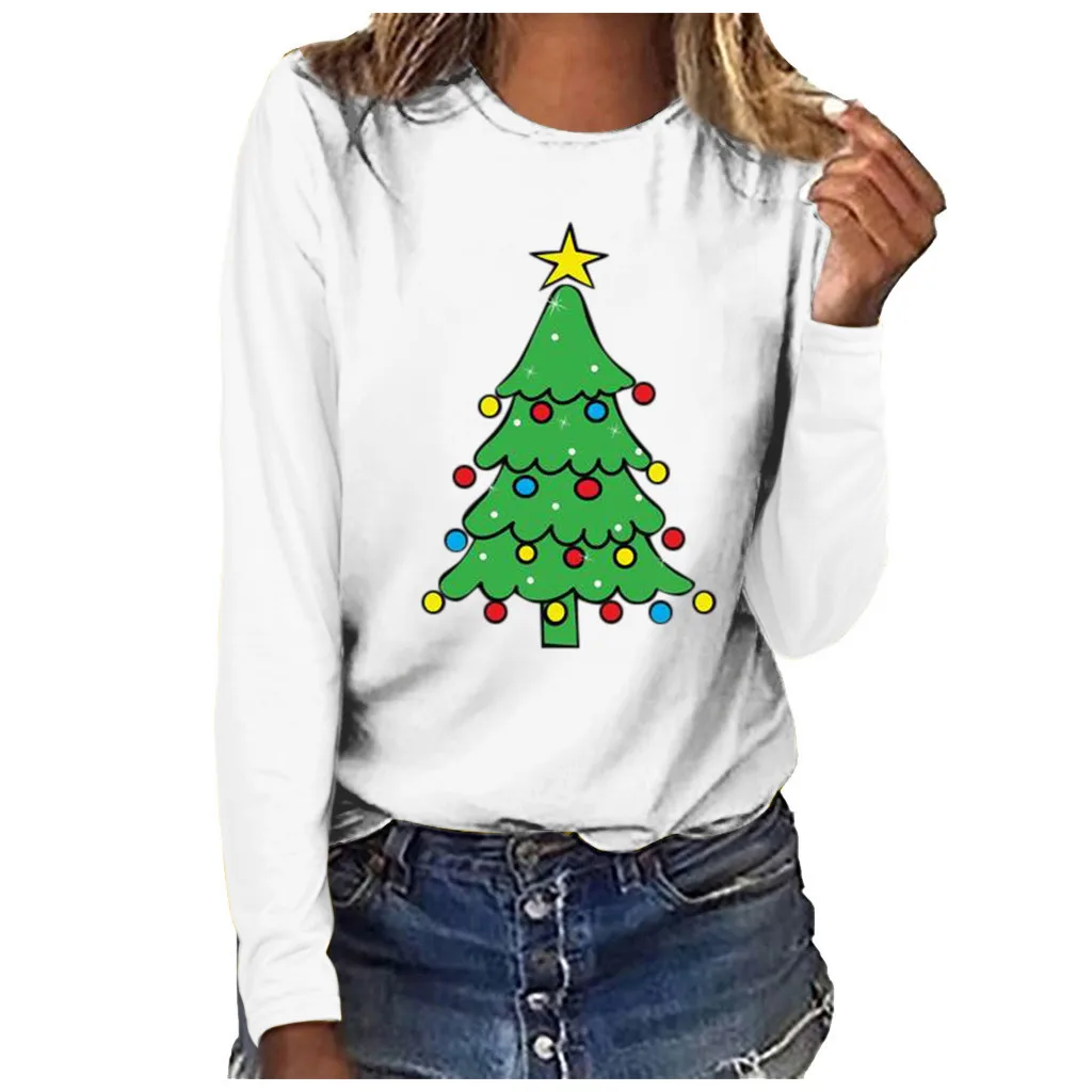 Женская Повседневная Толстовка с длинным рукавом и круглым вырезом пуловер