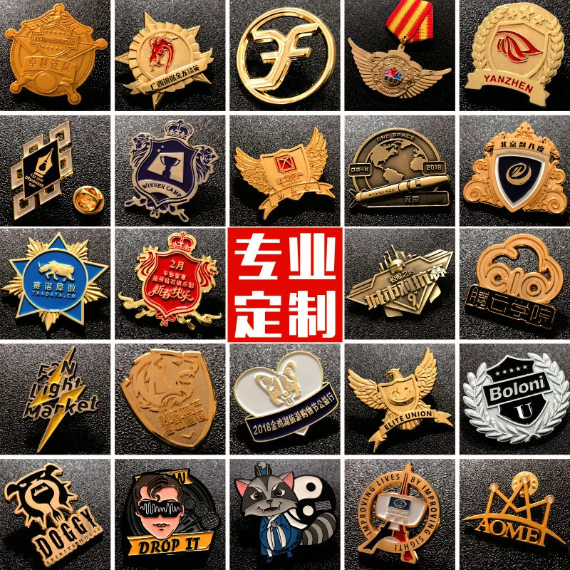 

Private custom logo card custom name badge graphic embroidery Nail shop small video metal camera DIY word sign diagram to sampl