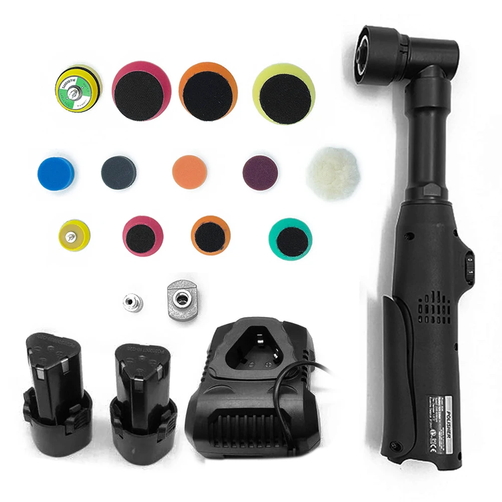 

12V Portable Car Polishing Machine Mini Electric Auto Polisher Handheld Rechargeable Car Polisher and Waxing Machine Kit