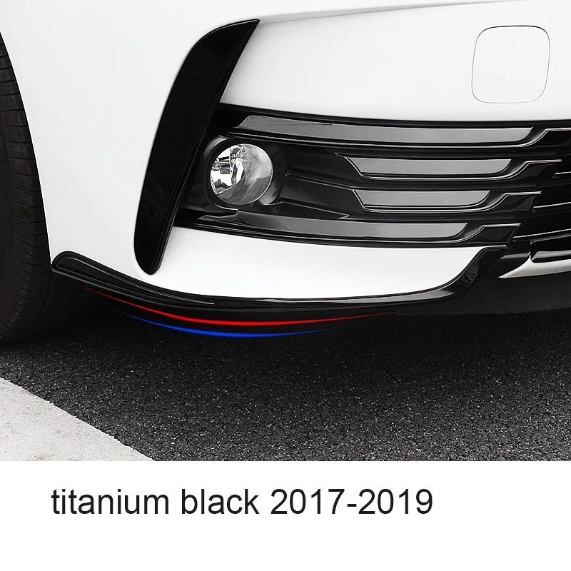 Lsrtw2017 нержавеющая сталь автомобиля бампер угловая полоса планки для Защитные чехлы для сидений, сшитые специально для toyota corolla 2013 - Название цвета: front black color 1