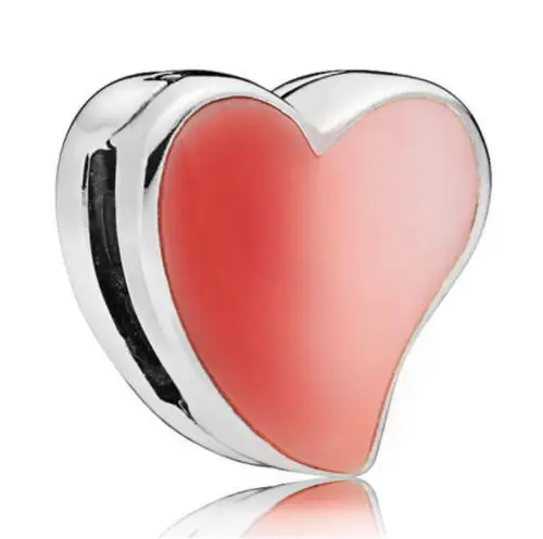 

Genuine 925 Sterling Silver Charm Reflexions Asymmetric Heart Of Love Clip Stopper Lock Beads Fit Pan Bracelet Diy Jewelry
