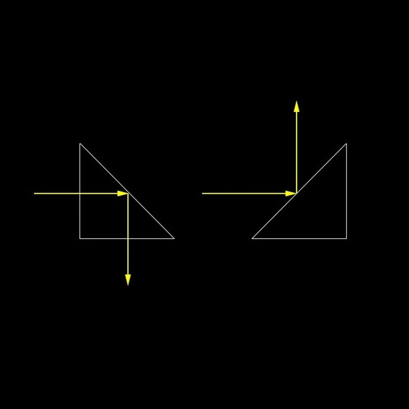 Isosceles призма с прямым углом 40x40x40 мм оптическое стекло визуальное измерение