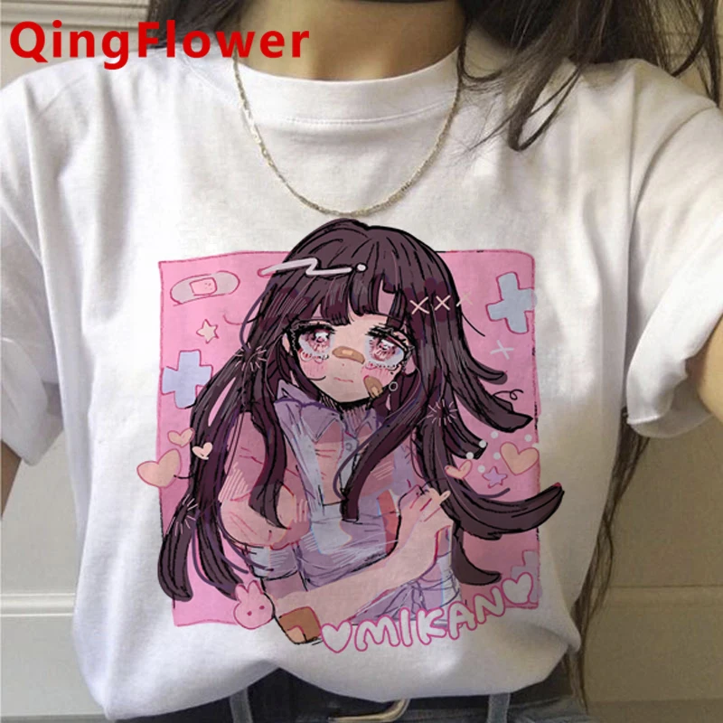 Женская футболка с принтом Ouma Kokichi Danganronpa Mikan Tsumiki V3 летний топ в стиле Харадзюку