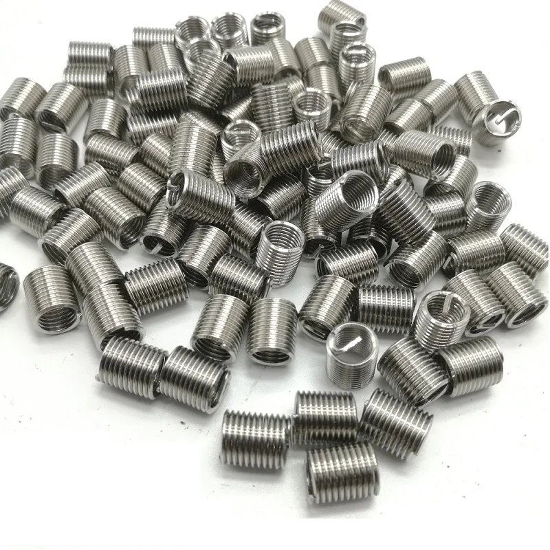 10 шт. спиральные резьбовые вставки M12 * 1.5D из нержавеющей стали втулка саморезы