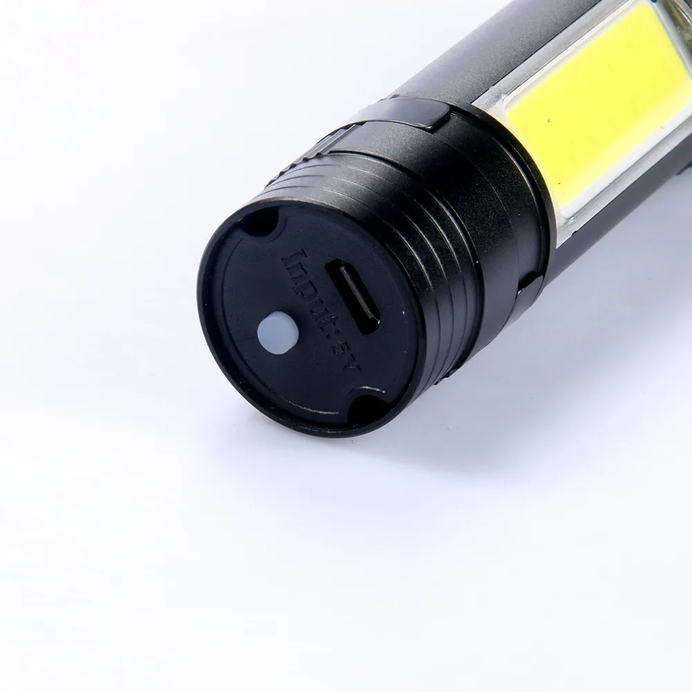Небо волк глаз T6 + COB 4 Режимы светодиодный фонарик 18650 Usb Перезаряжаемый яркий