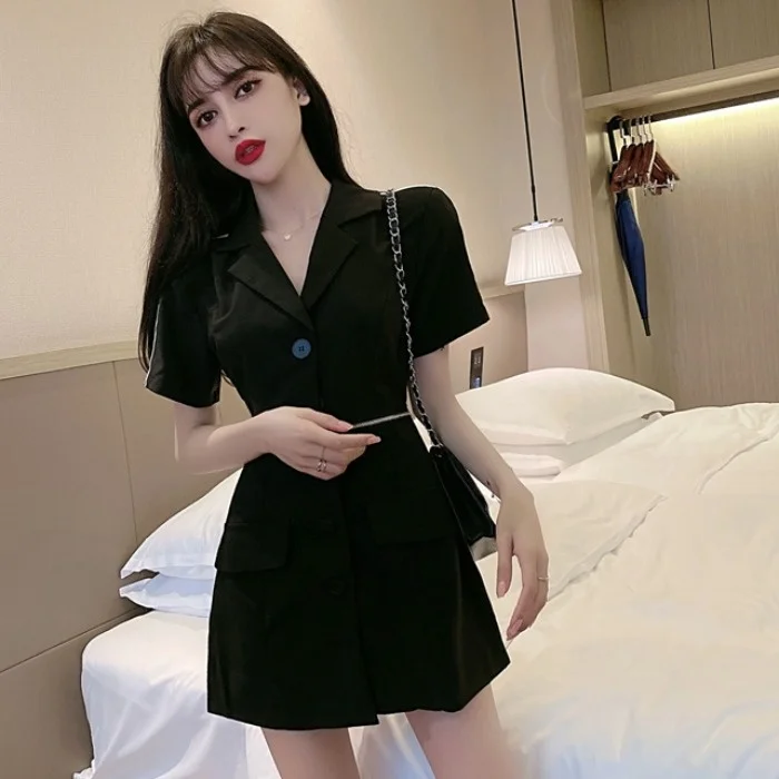 Элегантное пикантное платье на молнии с полосками талии | Женская одежда